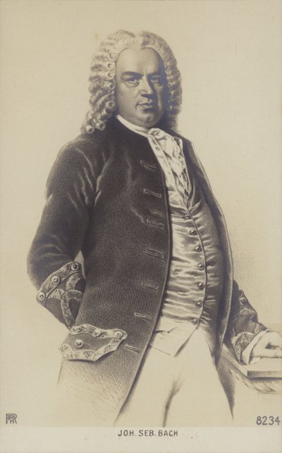 Johann Sebastian Bach, tysk kompositör, organist, cembalist, violist och violinist under barocken (1685-1750) av German School