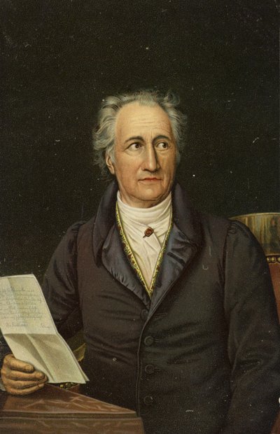 Johann Wolfgang von Goethe (1749-1832), tysk poet, romanförfattare och dramatiker (chromolitho) av German School
