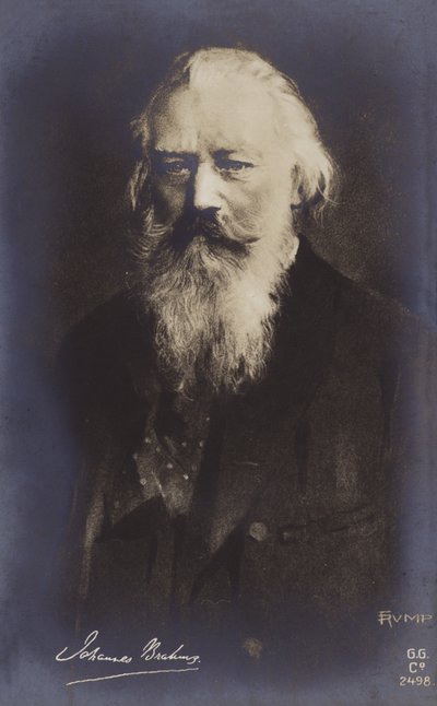 Johannes Brahms, tysk kompositör och pianist (1833-1897) av German School