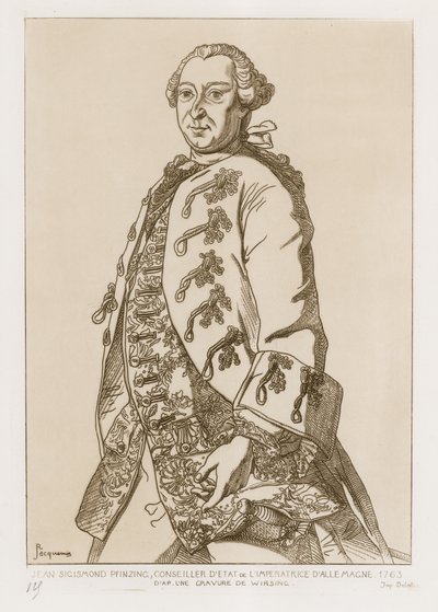 John Sigismund Pfinzing, statsråd för kejsarinnan av Tyskland, 1763 av German School