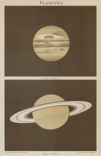 Jupiter och Saturnus av German School