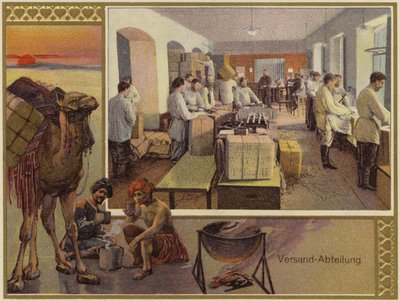 K och S Popov Brothers reklam (färglitografi) av German School