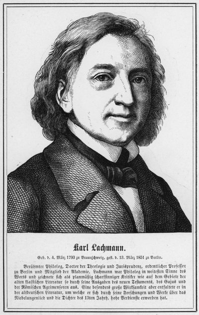 Karl Lachmann (gravyr) av German School