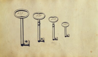 Keys, tidigt 1800-tal (wc) av German School