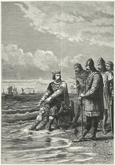 Kung Knut och vågorna (gravyr) av German School
