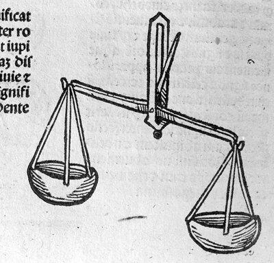 La Libra - i Traité de Johannes Angelo om de stora sambanden mellan årens revolutioner och deras perfektioner. Augsburg, Erhard Ratdolt av German School