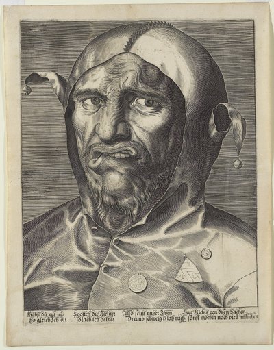 Stort huvud av en gycklare, ca 1600 av German School