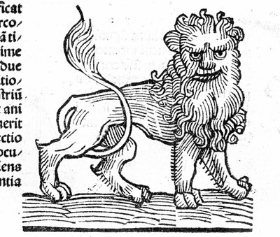 Le Lion - i avhandlingen av Johannes Angelo om årens stora förbindelser och deras revolutioner. Augsburg, Erhard Ratdolt av German School