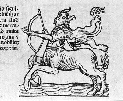 Le Sagittarius - i avhandlingen av John Angel om årens stora förbindelser och deras revolutioner. Augsburg, Erhard Ratdolt av German School