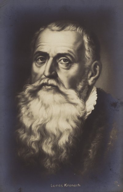Lucas Cranach d.ä., tysk målare och grafiker (litografi) av German School