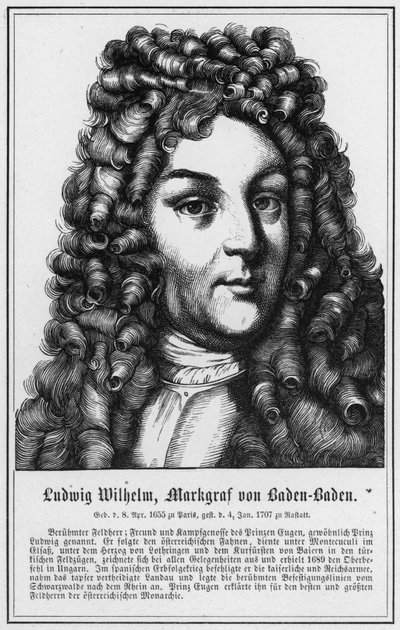 Ludwig Wilhelm, markgreve av Baden-Baden (gravyr) av German School