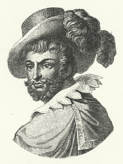 Luis de Camoes, portugisisk poet (gravyr) av German School