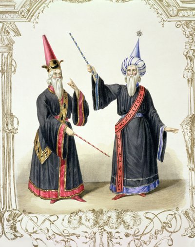 Magiker vid karnevalen i Berlin, 1836 av German School
