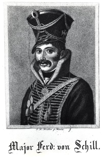 Major Ferdinand Baptista von Schill (1776-1809) av German School