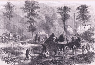 Att göra träkol för krut, Cassells historia om kriget mellan Frankrike och Tyskland publicerad av Cassell and Company Limited, ca 1890 (litho) av German School
