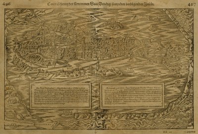 Karta över Venedig, av Sebastian Munster (1488-1552) publicerad i Basel, ca 1560 av German School