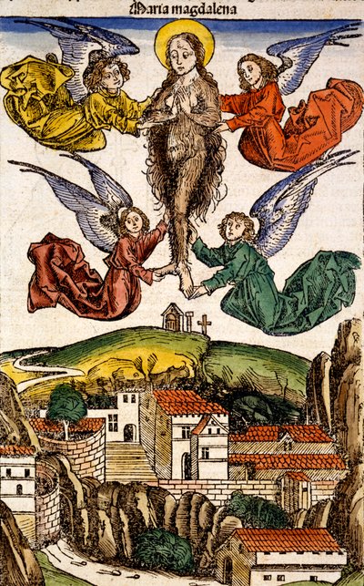 Maria Magdelena från Liber Chronicarum av Hartmann Schedel, 1493 av German School