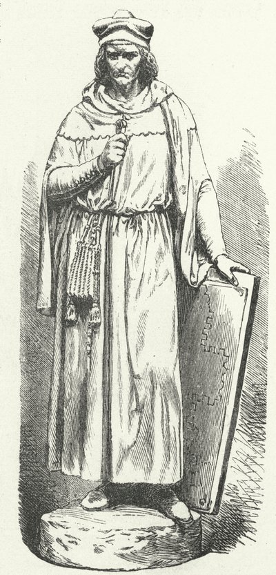 Mästare Gerhard, förste murare av Kölnerdomen (gravyr) av German School