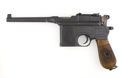 Mauser C96 9 mm självladdande pistol, exportmodell konverterad till 9 mm Parabellum (pistol, självladdande, Mauser, 9 mm C96 konvertering) av German School