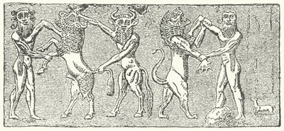 Enkidu och Gilgamesh möte av German School