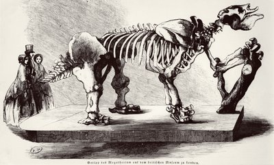 Megatherium Skelett på British Museum av German School