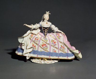 Meissen figur av en kvinna (porslin) av German School