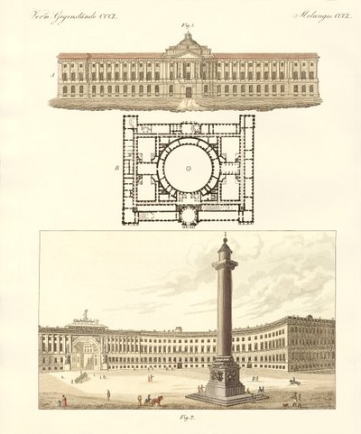 Blandade föremål (färgad gravyr) av German School