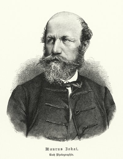 Mor Jokai, ungersk dramatiker, romanförfattare och revolutionär (litho) av German School