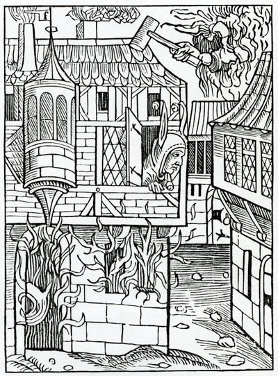 Av bostynge eller hauynge förtroende för förmögenhet, illustration från Alexander Barclays engelska översättning av 