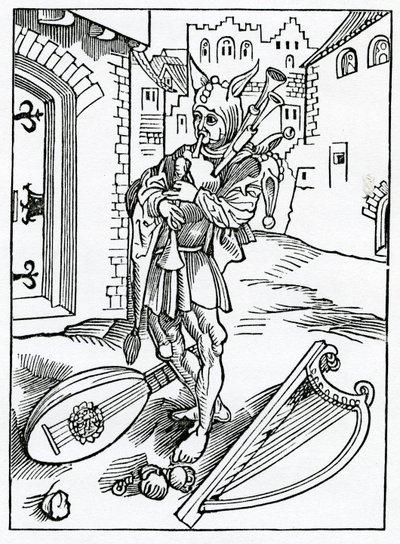 Af utålmodige dårskaber, der ikke vil korrigere, illustration fra Alexander Barclays engelske oversættelse af 