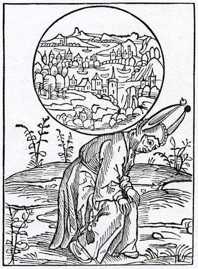 Av den över stora och avgiftsbelagda curyosyten av män, illustration från Alexander Barclays engelska översättning av 