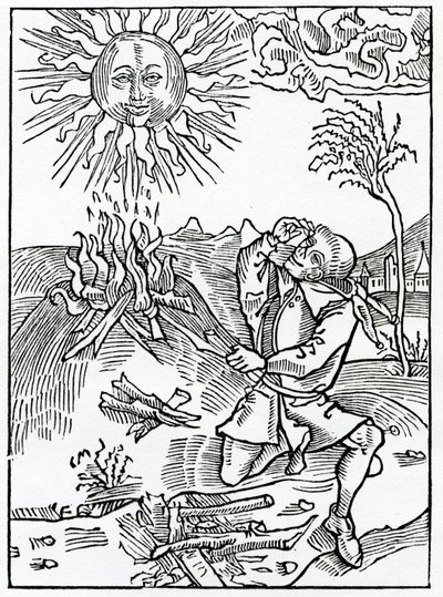 Av dem som dåraktigt talar emot Guds verk, illustration från Alexander Barclays engelska översättning av 