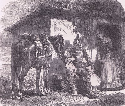 Ut i kriget, Cassells historia om kriget mellan Frankrike och Tyskland publicerad av Cassell and Company Limited, ca 1890 (litho) av German School