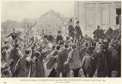 Ovation erbjöd Otto von Bismarck när han lämnade kanslers herrgård av German School