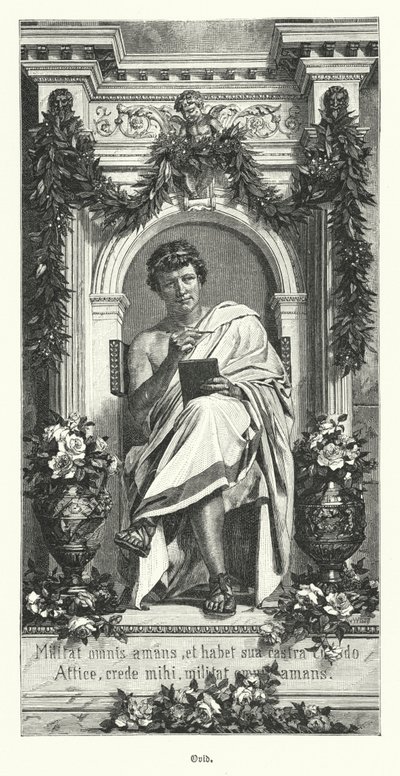 Ovidius, romersk poet (gravyr) av German School