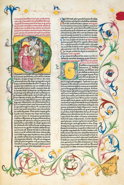 Sida från The Letters of Hierome Hieronymus brev och avhandlingar, redigerade av Adrianus Brielis av German School