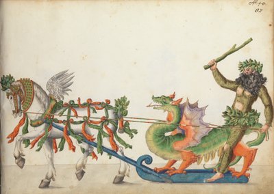 Tävlingssläde i parad, ca 1640 av German School