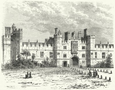Palace of Whitehall, London (gravyr) av German School