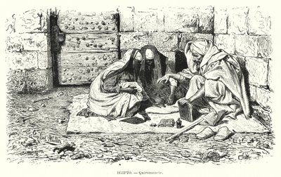Palmläsare, Egypten (litho) av German School