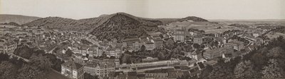 Panorama över Karlovy Vary (litho) av German School
