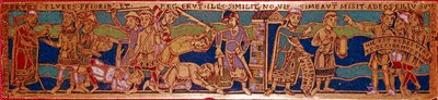 Liknelse om arbetarna av vinstocken eller liknelse om arbetarna i elfte timmen. Emaljplåt på koppar. Rhenane skola. 1100-talet. Florens, Nazionale Museo del Bargello av German School