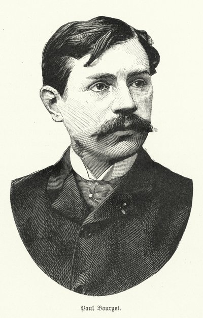 Paul Bourget, fransk författare (litho) av German School