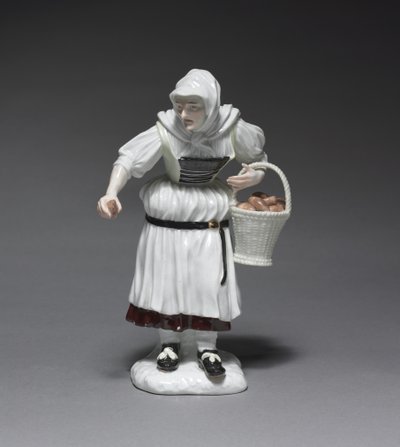 Bondkvinna, tillverkare Meissen Porslinsfabrik, Tyskland, modellerad av Johann Joachim Kändler av German School