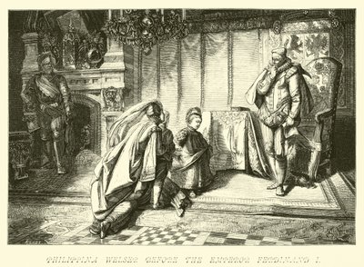 Philippina Welser före kejsar Ferdinand I av German School