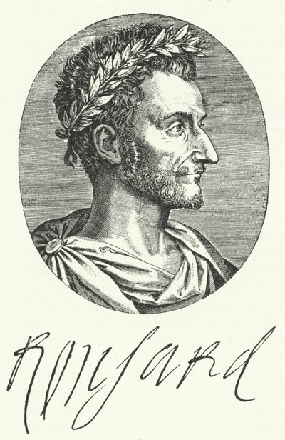 Pierre de Ronsard, fransk poet (gravyr) av German School
