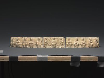 Plåt från ett bärbart altare: Kristus och apostlarna, Nedre Rhendalen, 1050-1100 av German School