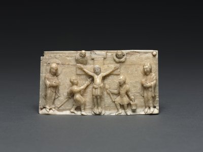 Plaque from a Portable Altar: The Crucifixion, Lower Rhine Valley, 1050-1100 av German School