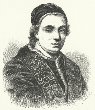 Påve Clemens XIV (gravyr) av German School