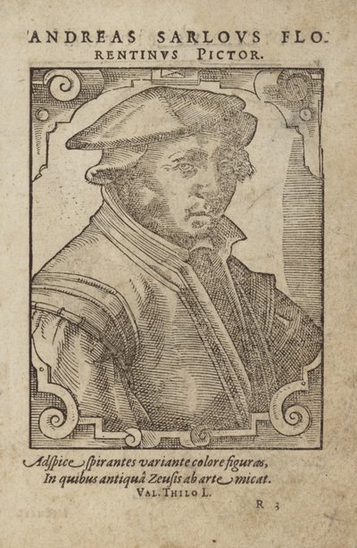 Porträtt av Andreas Sarlous av German School