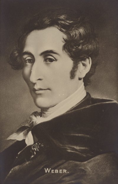 Porträtt av Carl Maria von Weber av German School